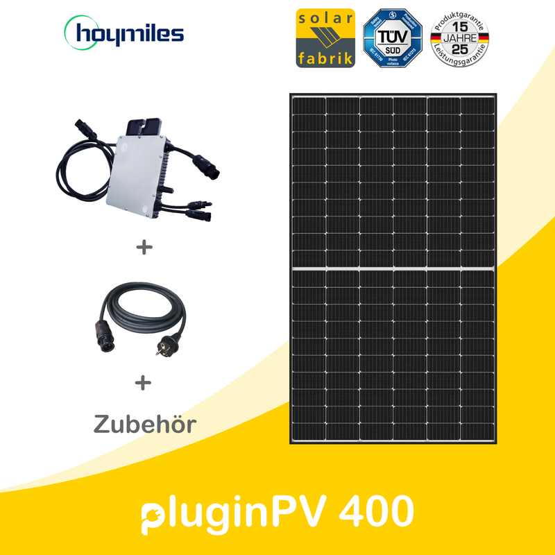 Balkonkraftwerk pluginPV 400 Roof für Bitumendach