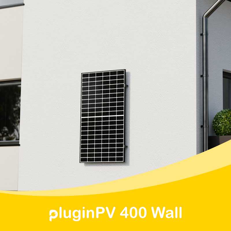 Balkonkraftwerk pluginPV 400 Wall für Fassade oder Betonbalkon