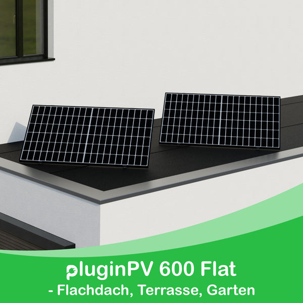 Balkonkraftwerk - pluginPV 600 Flat für Flachdach