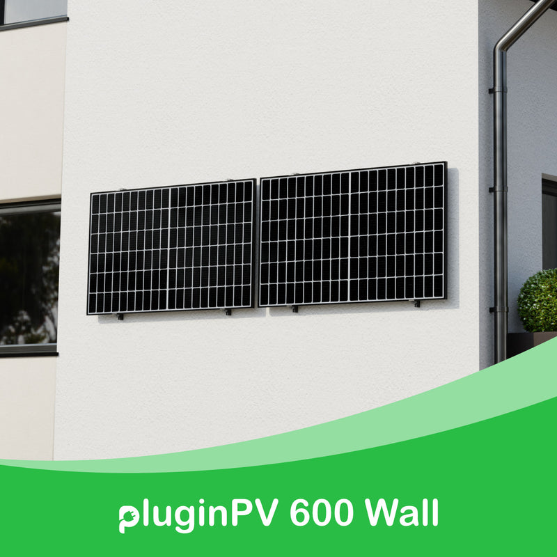 Balkonkraftwerk - pluginPV 600 Wall für Fassade oder Betonbalkon