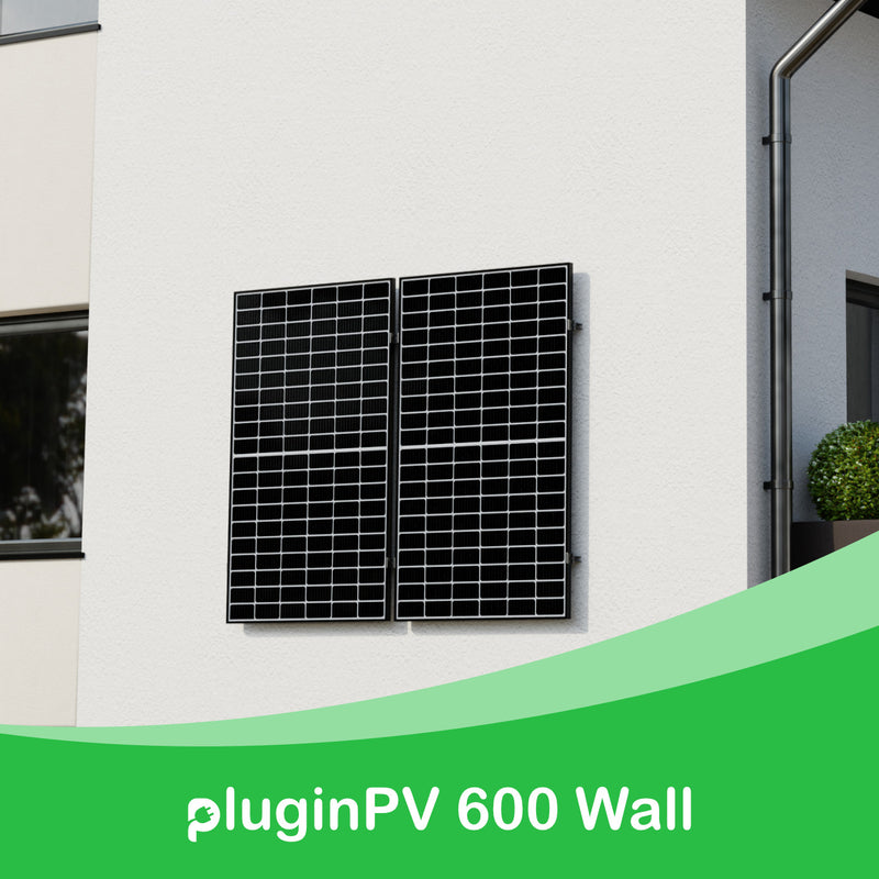 Balkonkraftwerk - pluginPV 600 Wall für Fassade oder Betonbalkon