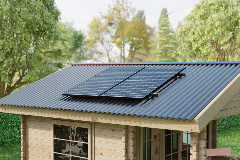 Balkonkraftwerk - pluginPV 600 Roof für Blechdach, Welldach & Trapezdach (Paarmontage)