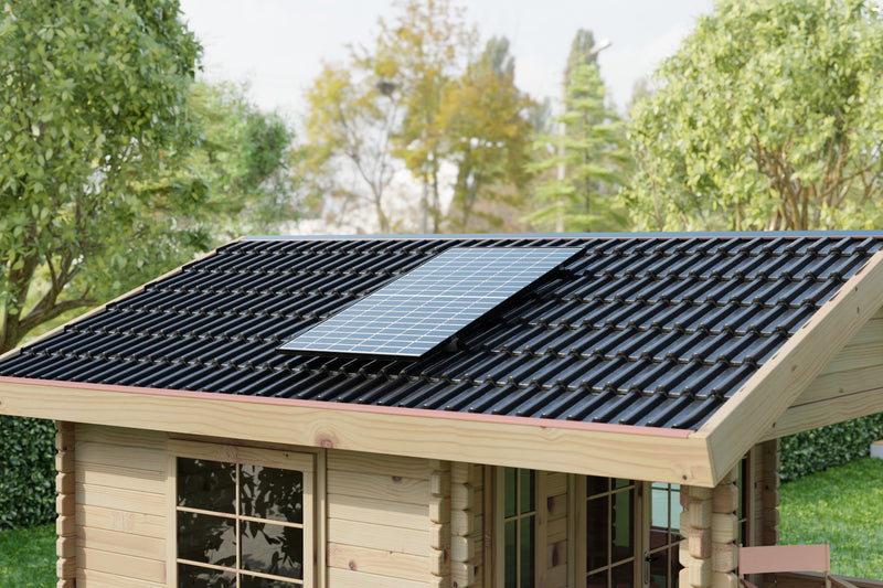 Balkonkraftwerk pluginPV 400 Roof für Ziegeldach