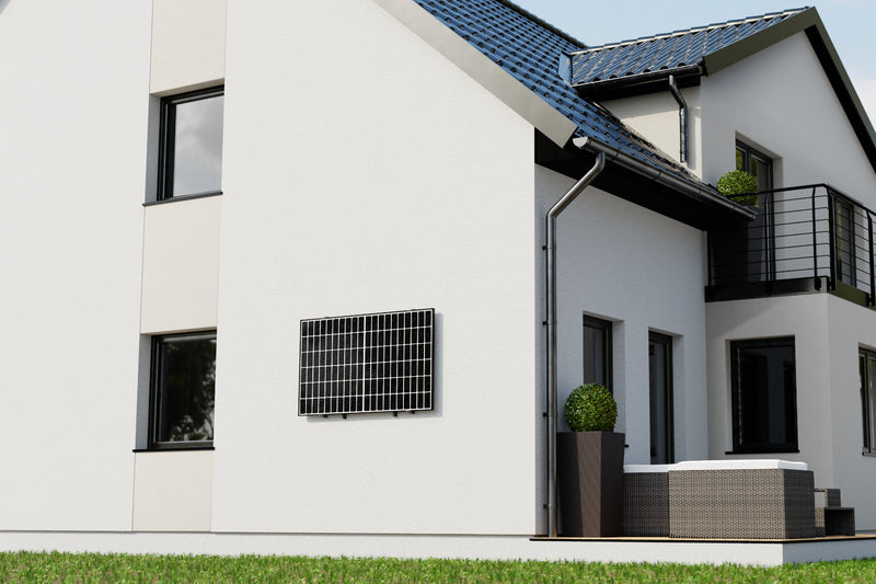 Montageset für 1 Solarmodul - Halterung Fassade oder Wand - ohne Anstellwinkel